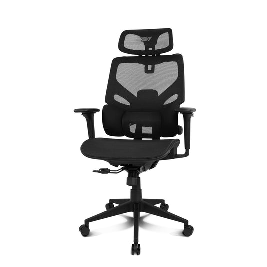 DRIFT GAMING DRAIR400 – Silla Gaming Profesional en Malla, reposabrazos 4D Acolchados, pistón Clase 4, giratoria e inclinable, Cojines Lumbar y Cervical Integrados, Negro